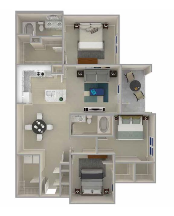 Floor Plans Pines at Glen Laurel Apartments Clayton, NC